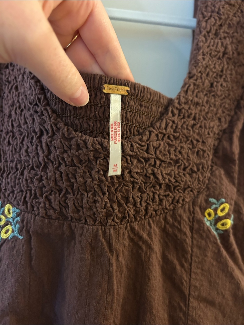 Free People Brown Embroidered Midi Dress - Picture 2 of 2